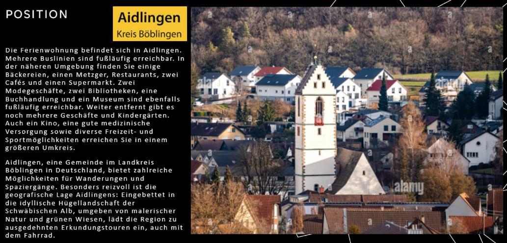 Stylisches Maybach Appartement Mit Terrasse Fuer 5 Personen, 5 Betten, Grosse Kochinsel, Homeoffice Mit 250Mbit Wlan Aidlingen Εξωτερικό φωτογραφία